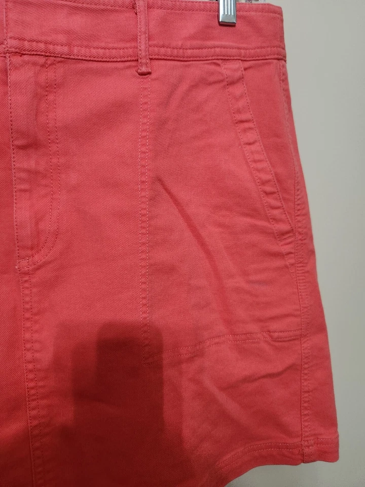 Minifalda Ann Taylor Loft para mujer coral mezcla de algodón talla 10 Foto 3 de 4