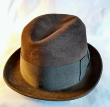 Vintage Richman Brothers Black Fedora Hat "Fairfax" ~ Handsome Hat!
