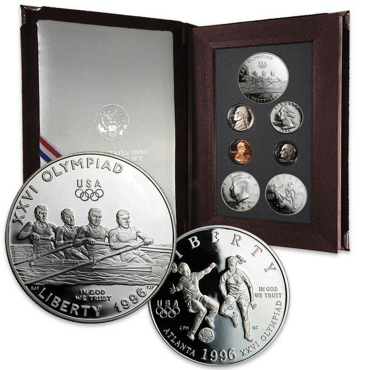 ベ*リ様 B　1996年　U.S アメリカオリンピック　メダルセット 1996-S US UNITED STATES PRESTIGE PROOF COINS SET COMMEMORATIVE