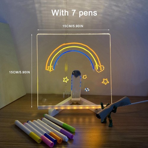 LED Note Board Light Up Acrylic Message Board LED Drawing Board Illuminated Kids - Picture 17 of 20