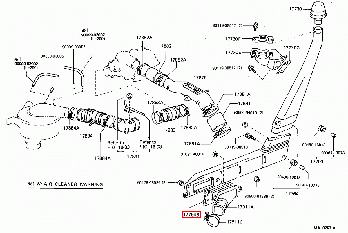 Genuine LandCruiser FZJ70 FJ75 FJ73 FJ70 3F 1FZ Air Intake Duct Hose No ...