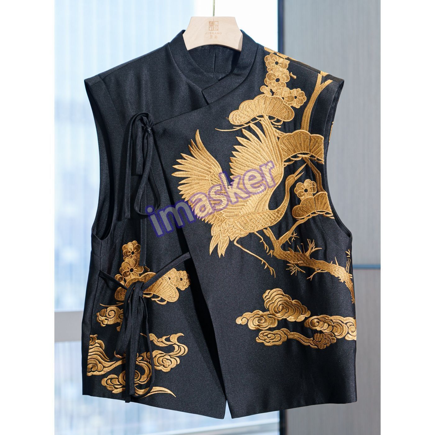 Handmade Chinese Women's Retro Vest Button Up Waistcoat Embroidery Coat Outwear