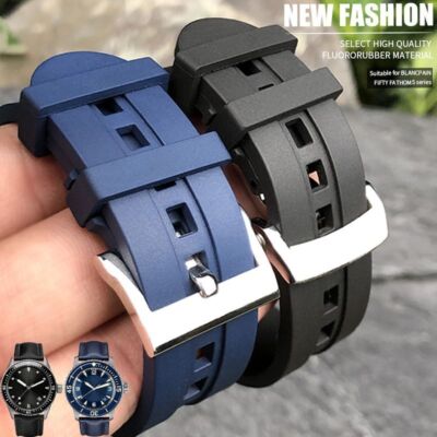 23 mm Fluorkautschuk Uhrenarmband für Blancpain wasserdichte Fifty Fathoms...