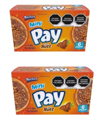 2X MARINELA MINI PAY DE NUEZ /MINI PECAN PIES/CONTIENE 6 MINI PAYS PER BOX