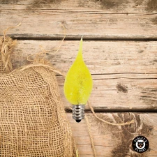 Yellow Glitter | Silicone Night Light Bulb | 4 Watt / E12 C7 Base