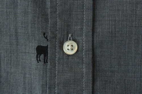 Chaps Shirt Medium Gray Buck All Over Deer Print Button Long Sleeve - Picture 12 of 21