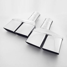 Stainless Steel 2.5 Inlet Exhaust Tailpipe Tips Square Out For Dodge Challenger Stainless Steel 2.5 Inlet Exhaust Tailpipe Tips Square Out For Dodge Challenger