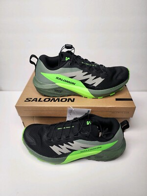 SALOMON SENSE RIDE 5 473111 SENSLIDE LOW TOP SNEAKERS BLACK GREEN US 7 SALOMON SENSE RIDE 5 473111 SENSLIDE LOW TOP SNEAKERS BLACK  main image 3