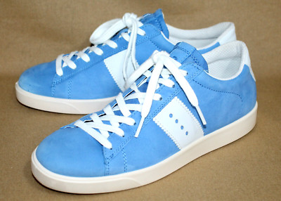 ECCO Womens Street Lite W Sneaker Size 8.5-9 EUR 39 Blue Nubuck Low Top Lace Up