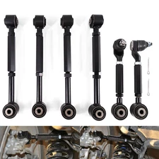 Black 6Pcs Rear Upper & Lower Control Toe Camber Arms for 2003-2007 Honda Accord