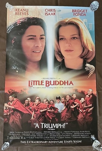 Vintage LITTLE BUDDHA Original Movie Theater Poster - Reeves & Fonda - Rolled
