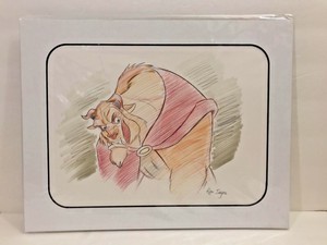 Details About Disney Parks Beauty And The Beast Beast Artist Signed Sketch Matted Art