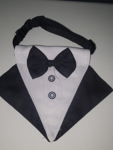 Dog Cat Grooming Cute Dog Necktie Pet Accessories White&black Collar Formal Tie - Picture 4 of 4
