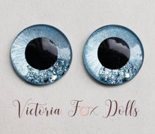 Blythe Doll Metallic Blue Glitter Eyechips Furby Eye Chips 14mm Furby Ooak Bjd