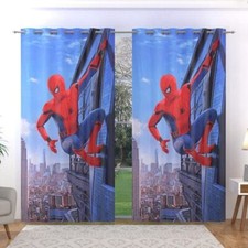  Tende in poliestere stampa 3D set di 2 stampa Spiderman multicolore (4 x 5 piedi)  