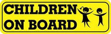 10in x 3in Children on Board Vinyl Sticker Car Truck Vehicle Bumper Decal