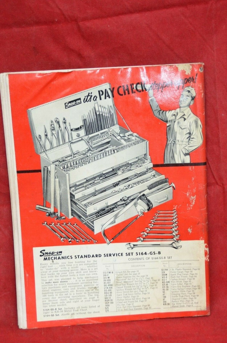 Vintage 1955 Snap On Tool Catalog Snap-on Snapon 55 Red Color