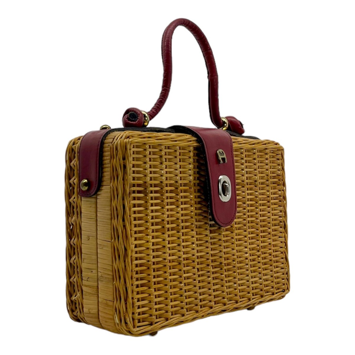 Rayさま専用‼️【ヴィンテージ 】ETIENNE AIGNER ・ダレスバッグ Vintage 70s ETIENNE AIGNER Small Woven Wicker Handbag Basket Bag