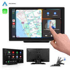 9" Portable Car Stereo Bluetooth Radio Wireless Carplay/Android Auto GPS/AUX/USB
