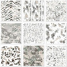 9 Pieces Camo Stencils for Spray Paint, Camouflage Pattern Stencils...
