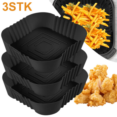 3X Airfryer Zubehör Silikonform Für Heißluftfritteuse Silikoneinsatz-Air Fryer