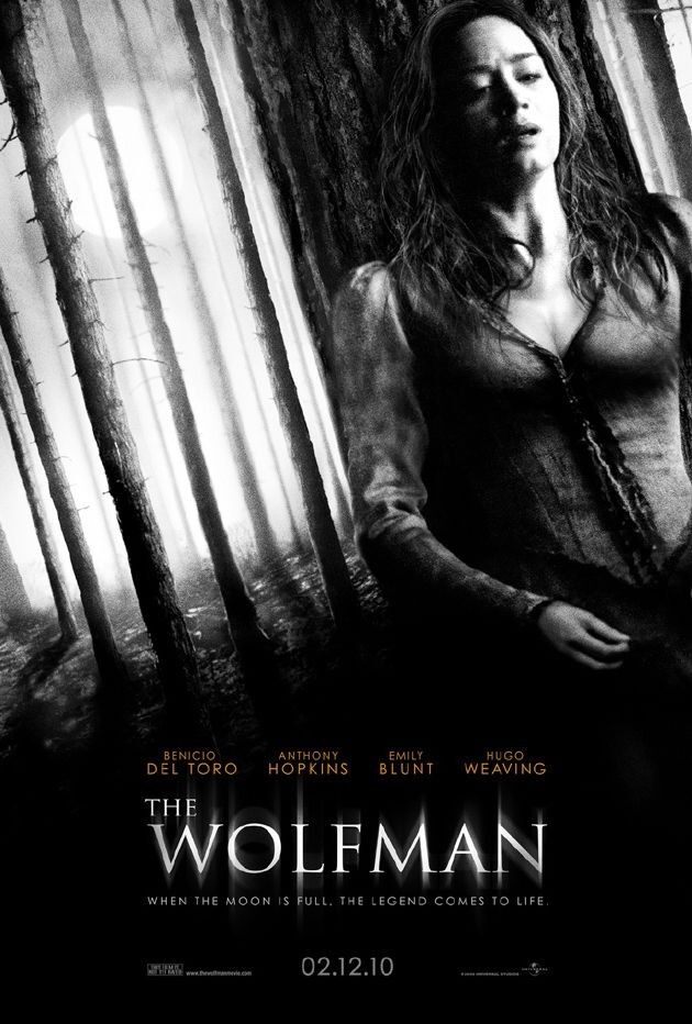 THE WOLFMAN MOVIE POSTER 2S ORIGINAL EMILY BLUNT 27x40