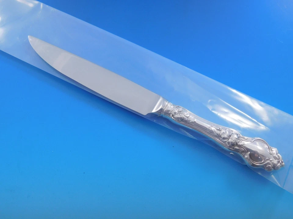 Juego de cuchillos para carne de plata esterlina Violet by Wallace 4 piezas HHWS hechos a medida 8 3/8" Foto 4 de 4