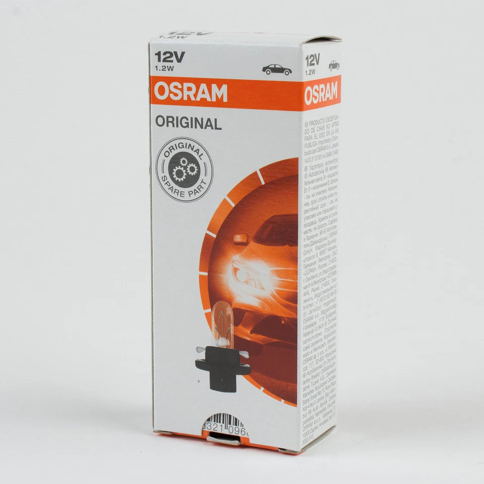 Quantity=4 PC Osram 12V 1.2w Bulb short black socket BMW cluster 2351MFX6 - 4PC - Изображение 4 из 4