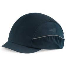 Premium Safety Micro Peak Vented Lightweight Head Bump Cap Trucker Hat Navy Blue