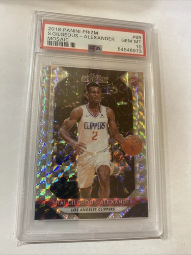 2018 PANINI MOSAIC SILVER PRIZM #89 SHAI GILGEOUS-ALEXANDER RC ROOKIE PSA 10