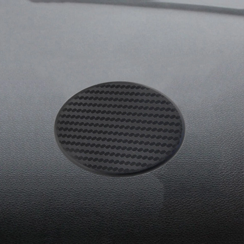 2x Black Car Water Cup Slot Coasters Non-Slip Carbon Fiber Look Pads Accessories - Image 4 of 4