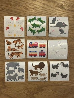  Sandylion Fuzzy Sticker Set 1   9 Originalbogen Top Zustand