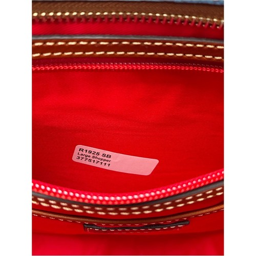 Dooney & Bourke Turquoise Tote with Brown leather Straps - Picture 9 of 16