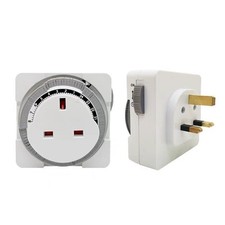 24 Hour Segment Timer Switch 24hr Mains Plug In Mechanical Clock Energy Saver UK