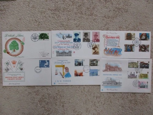 1974-75 COLLECTION OF 6 STUART FIRST DAY COVERS ALL WITH SPECIAL HANDSTAMPS