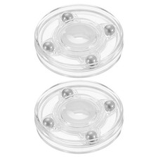 2Pcs Acrylic Lazy Susan Turntable, 2 Inch Clear Rotating Turntable Organizer