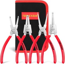 4 Pcs Snap Ring Pliers Set, Circlip Pliers, 9 inches Internal/External Heavy Dut