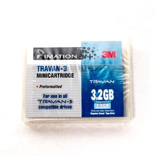 ⭐ NEW Imation Travan-3 3.2 GB Data Cartridge TR-3 Compatible - NOS -Sealed ⭐