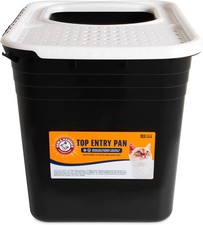 Arm Hammer Premium Top Entry Litter Box with Filter to Clean Paws and Microban