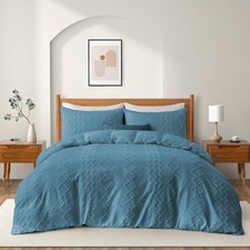 3 Piece Duvet Cover Shams Sets 105gsm Diamond Wave Pattern
