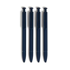 U Brands 7129U0424 Soft Touch Ballpoint Pens 4 Count Midnight Blue