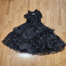The Addams Family Wednesday Addams Black Dress Gothic Costume Size 120 Girls 6