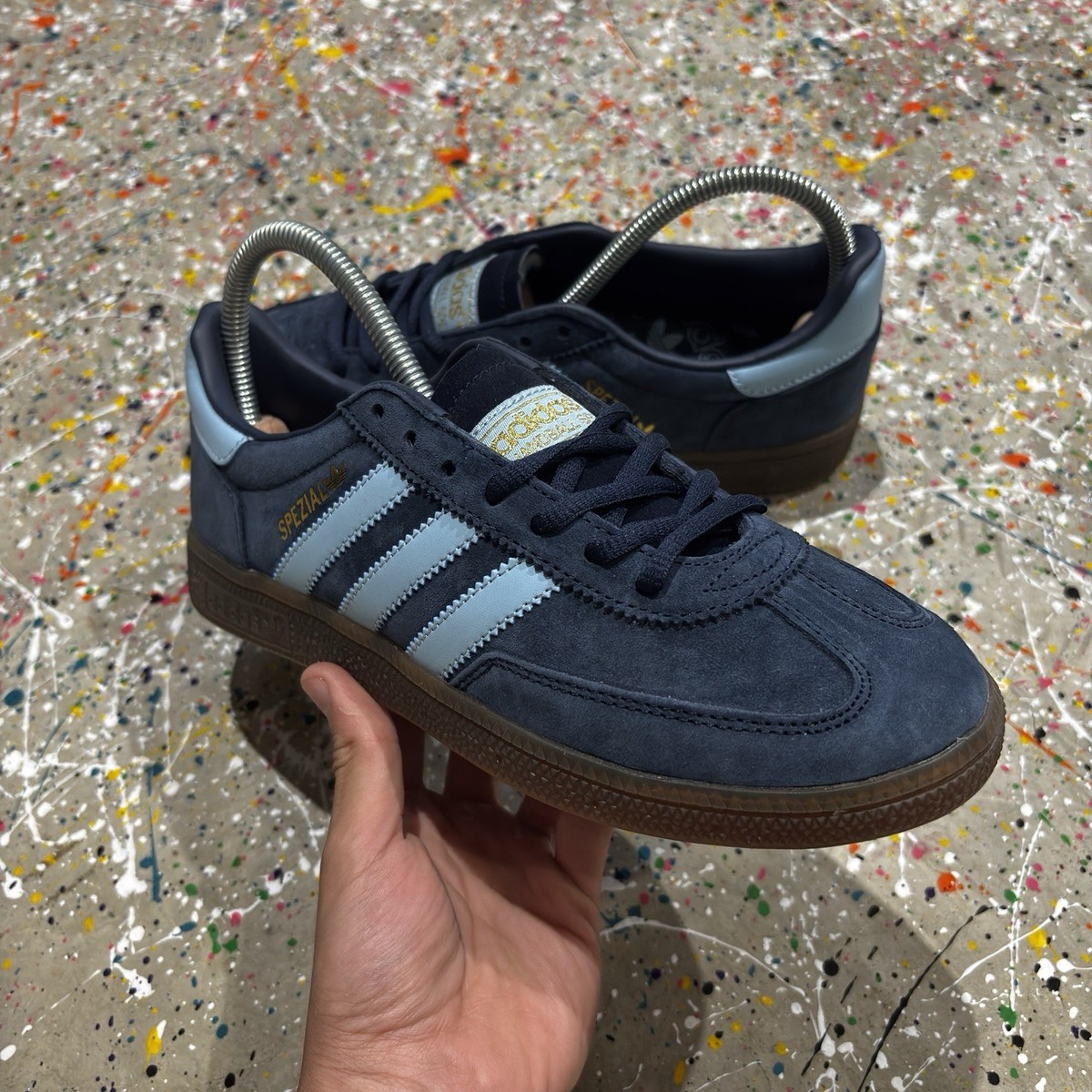 Size 9.5 - adidas Handball Spezial Collegiate Navy Clear Sky