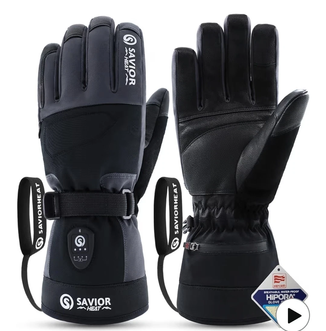 Savior Heat Smart Control Bluetooth Heated Ski Gloves SKGP02FS L/9