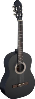 4/4 Konzert Gitarre schwarz matt, Klassikgitarre