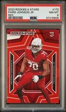 2023 PANINI ROOKIES & STARS RED #173 PARIS JOHNSON JR. PSA 8