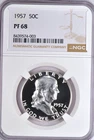 1957 Franklin Half Dollar Proof NGC PF 68 PR 68 Gem Silver Coin 50C