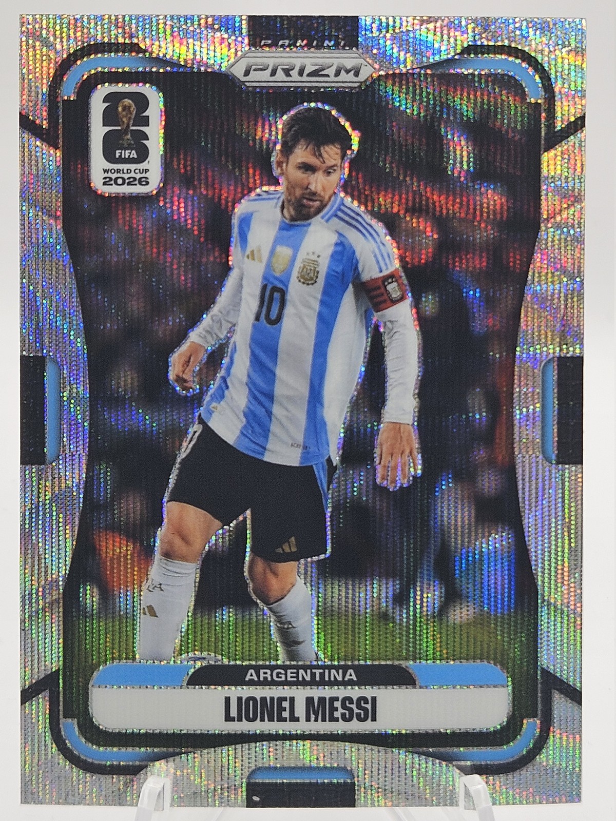2026 Panini Prizm FIFA World Cup #10 Lionel Messi Wave Prizm SP view 1