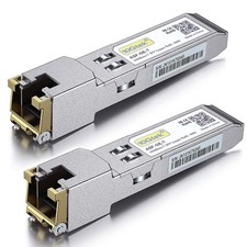 10Gtek [2 Pack] for Ubiquiti UniFi 1G SFP RJ45 Transceiver UF-RJ45-1G,