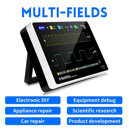 Oscilloscopio digitale touch panel schermo 7", doppio canale 100MHz - Foto 3 di 15